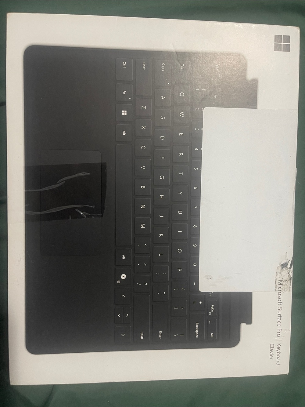 Microsoft Black Surface Pro Keyboard Cover with Integrated Trackpad